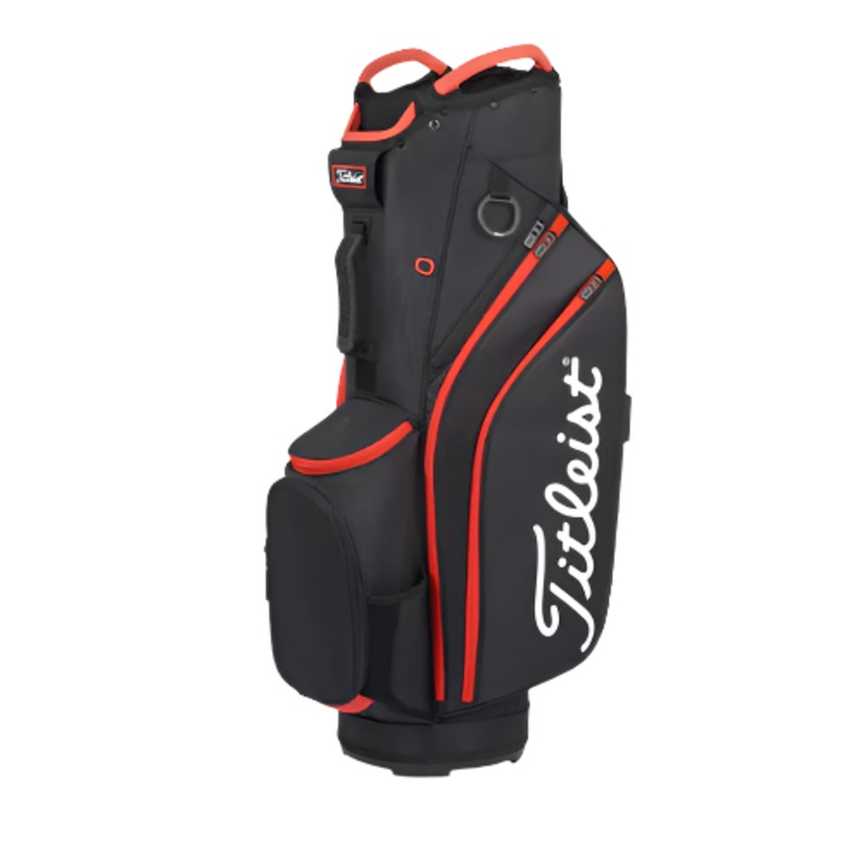 Titleist Cart 14 Lightweight Golf Bag Black/Black/Red