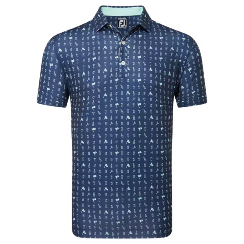 FootJoy The 19th Hole Lisle Mens Polo M Navy