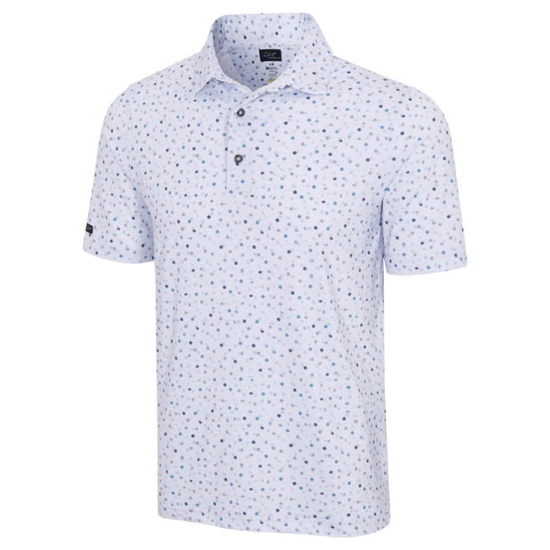 Greg Norman Mens ML75 Dancing Chips Polo White M