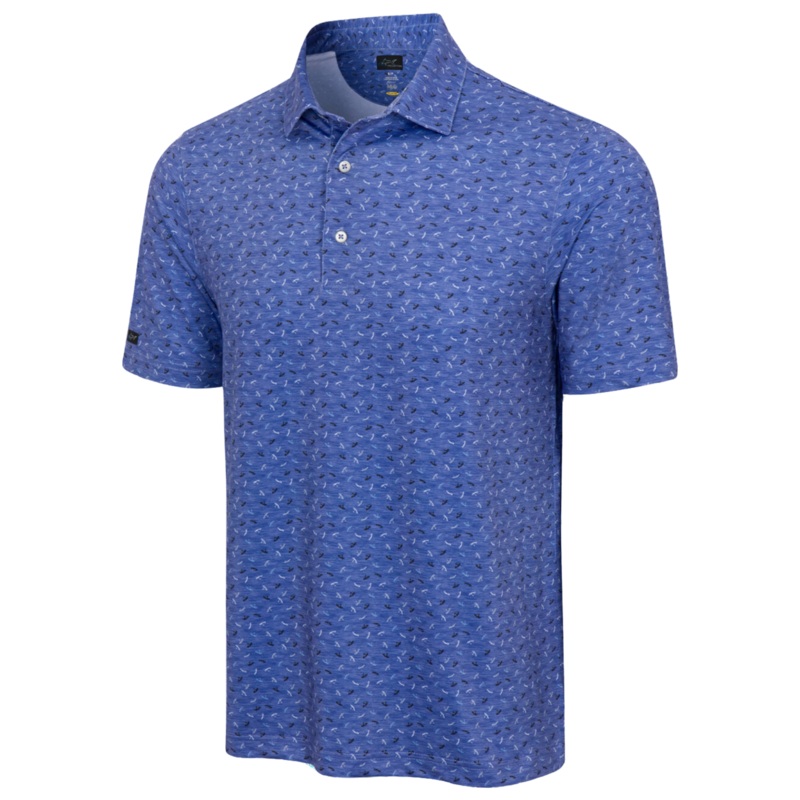 Greg Norman Mens ML75 Stream Polo Ridge Blue M