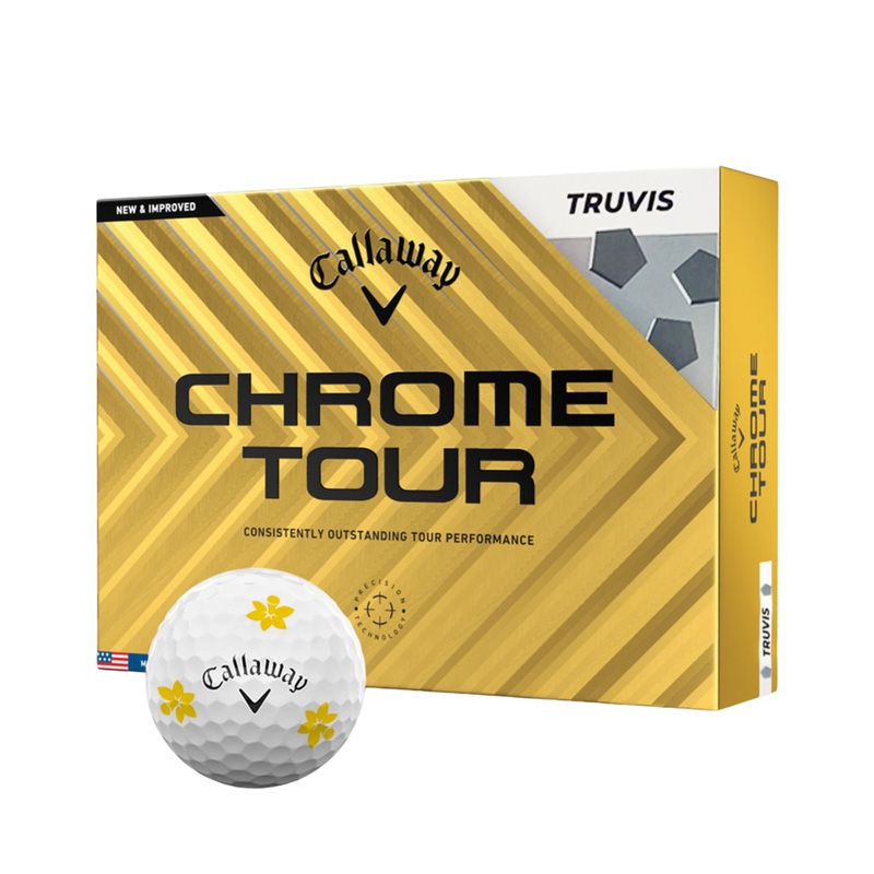 Callaway Chrome Tour Truvis Daffodil Golf Balls Dozen