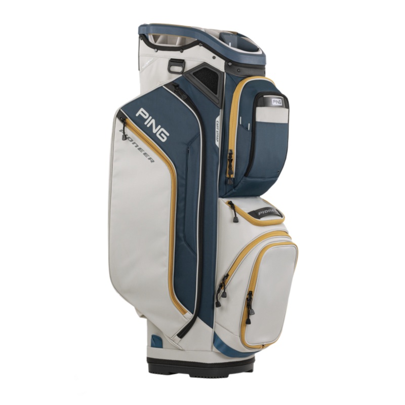 PING Pioneer 244 Golf Cart Bag Navy/Platinum/Gold