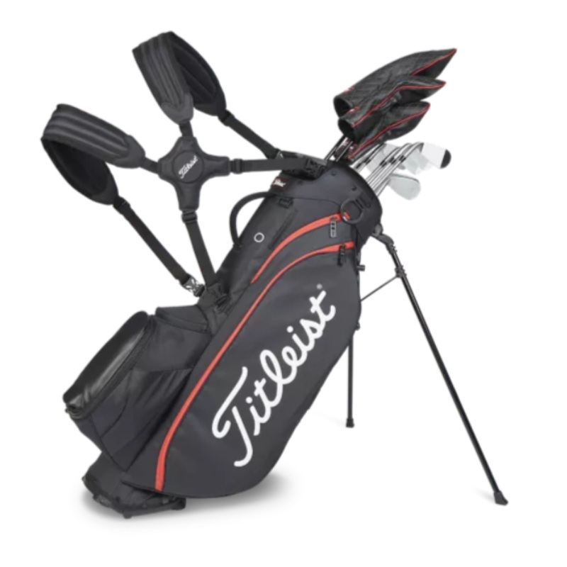 Titleist Players 5 Stand Bag Black/Black/Red