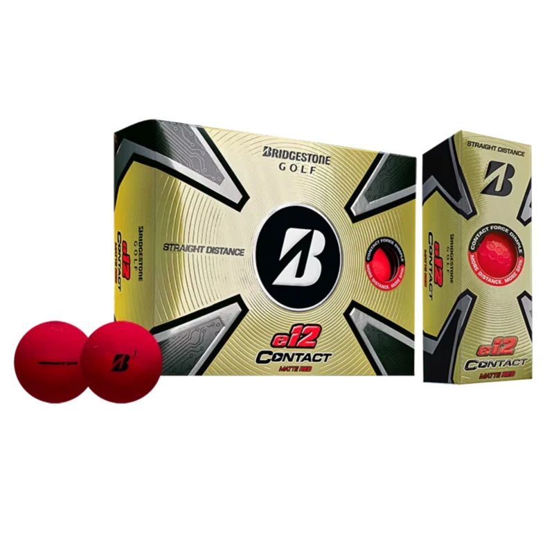 Bridgestone E12 Contact Matte Coloured Golf Balls Green Dozen