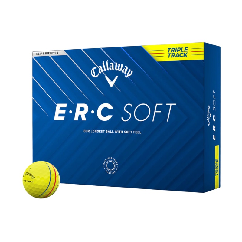 Callaway 2025 ERC Soft Triple Track Golf Balls – Yellow Dozen