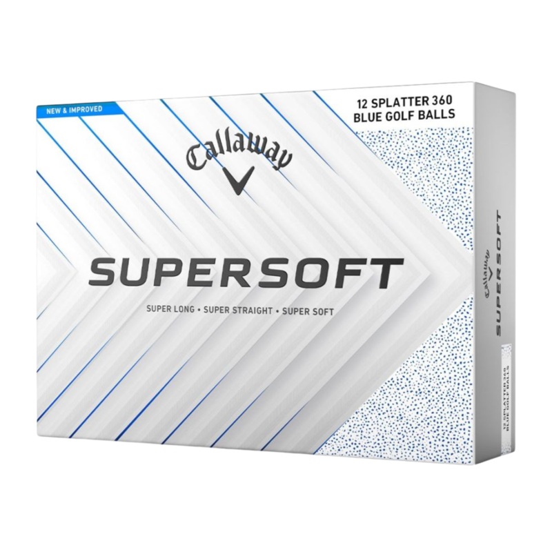 Callaway 2025 Supersoft Splatter Golf Ball Dozen Blue