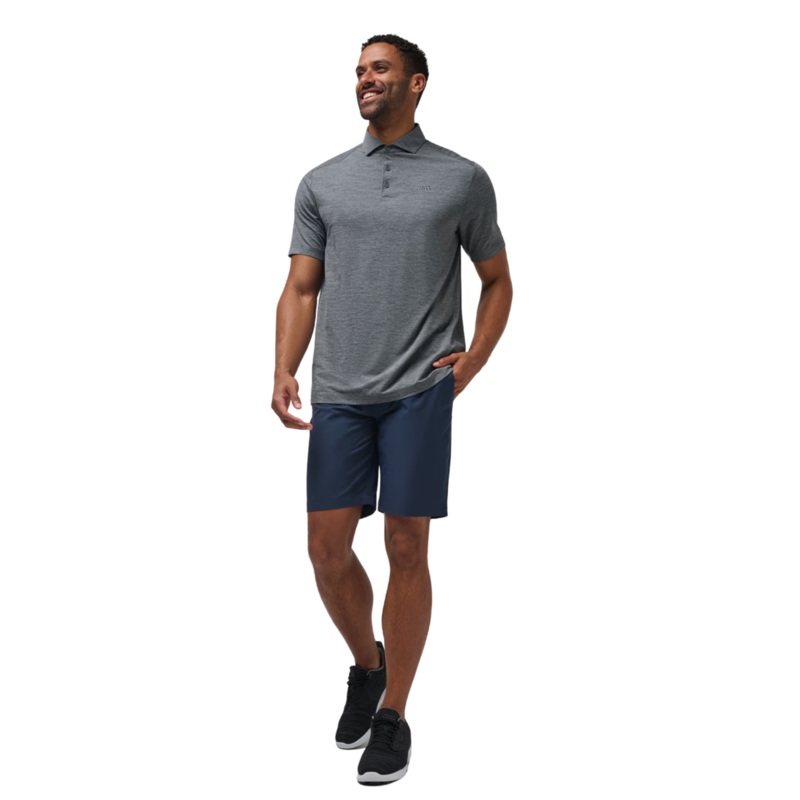 TravisMathew The Heater Pro Men’s Polo Heather Grey M