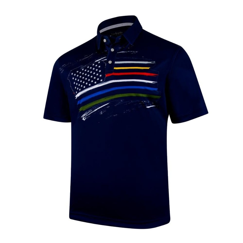 Backspin Men’s Patriot Polo 24 NAVY MD