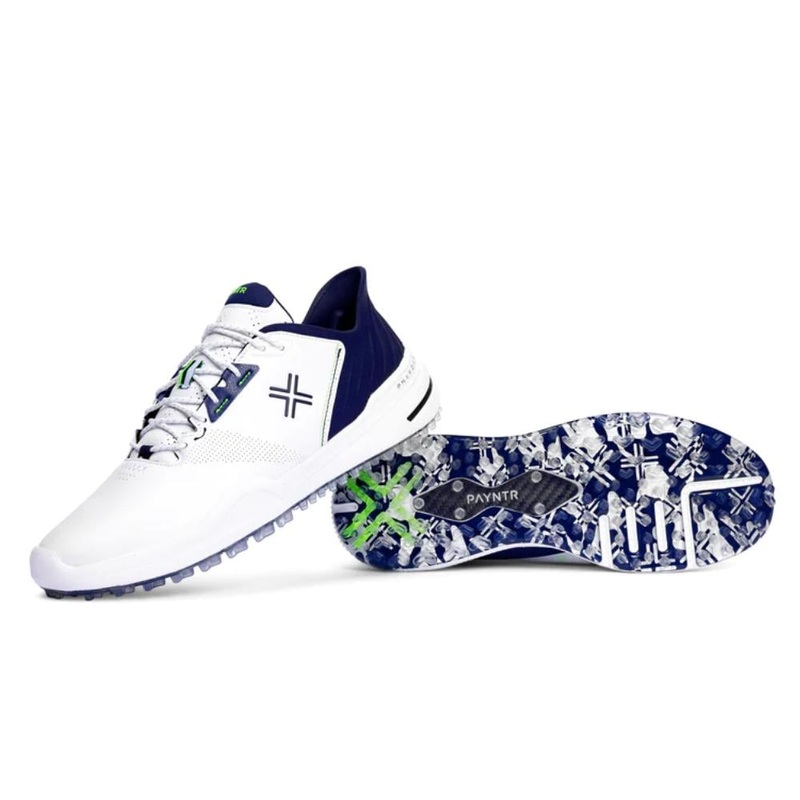 Payntr Men’s X 005 F Golf Shoes 24 – White/Navy WHTIE/NAVY/GREEN 10.5 Medium
