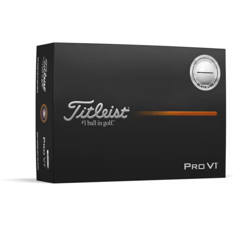 Titleist 2025 Pro V1 Performance Alignment Golf Balls Dozen Red Line