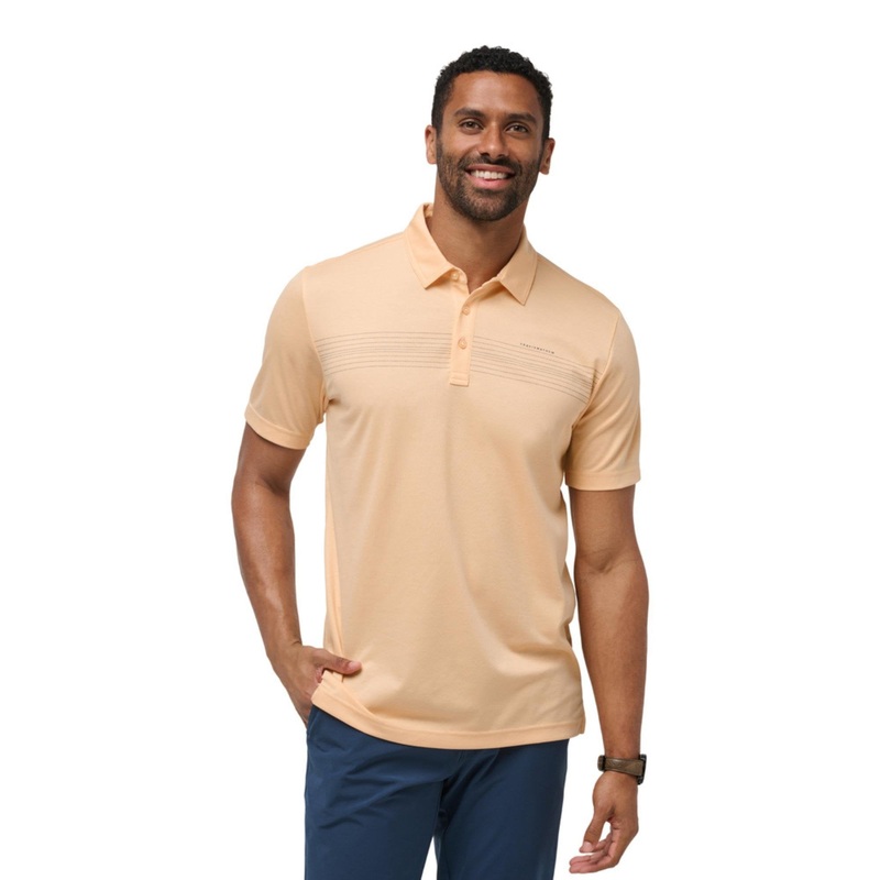 TravisMathew Men’s Cliff Diver Polo APRICOT LG