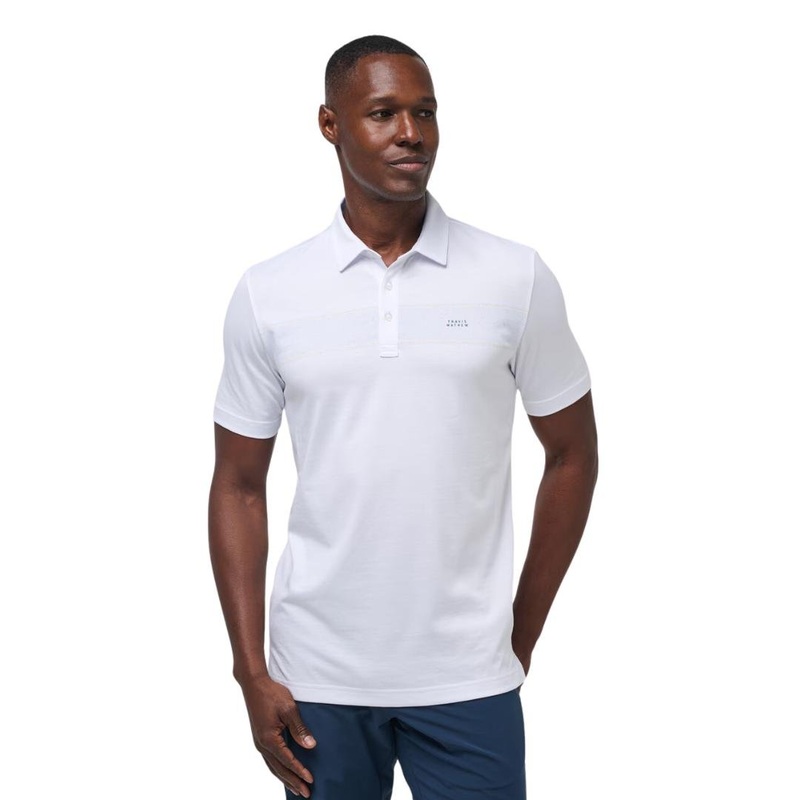 TravisMathew Men’s Deck Navigator Polo 24 WHITE LG