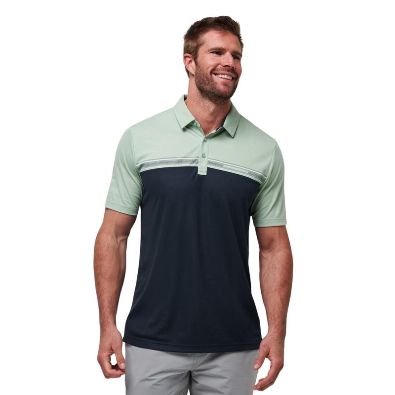 TravisMathew Men’s Rustic Route Polo 24 JADEITE MD