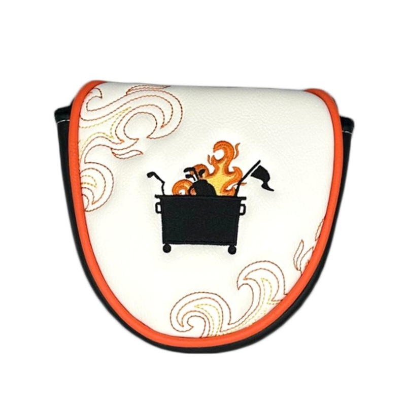 Backspin Dumpster Fire Mallet Putter Cover WHT MALL