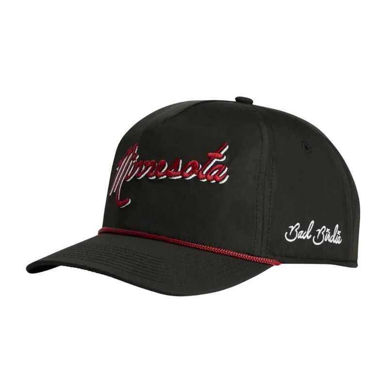 Bad Birdie Minnesota Rope Hat BLACK/MAROON OSFA
