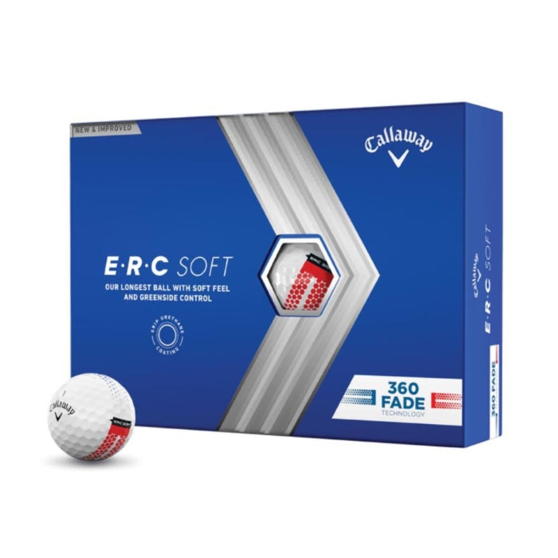 Callaway ERC Soft 360 Fade Golf Balls WHITE TRIPLE TRACK 360 FADE