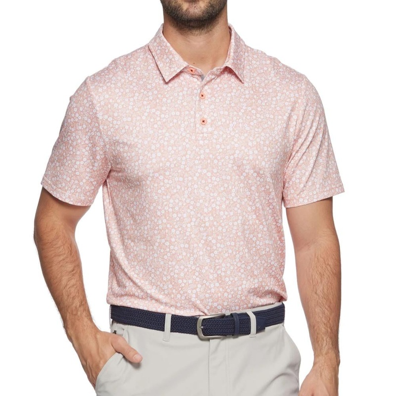 Flag & Anthem Men’s Cobbtown Floral Print Polo CORAL 2XL