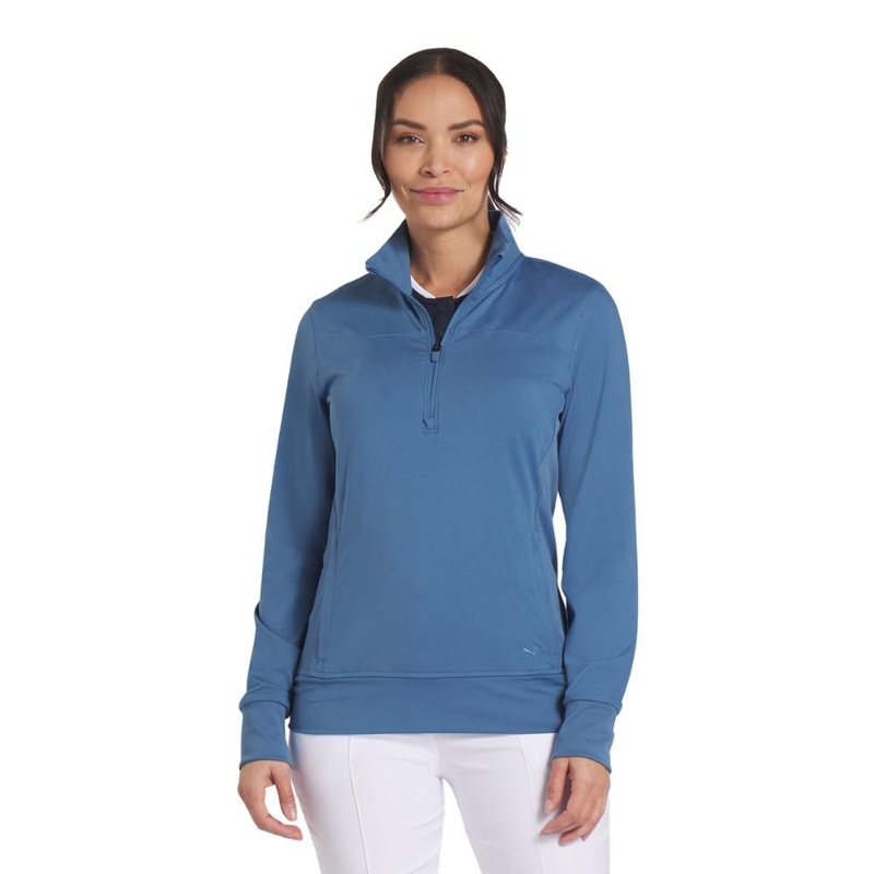 Puma Women’s Cloudspun Isla 1/4 Zip Pullover 24 BLUE HORIZON S