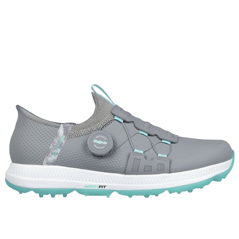 Skechers Women’s Slip-ins: GO GOLF Elite 5 Golf Shoe – Gray/Aqua GREAY/AQUA 7.0 Medium