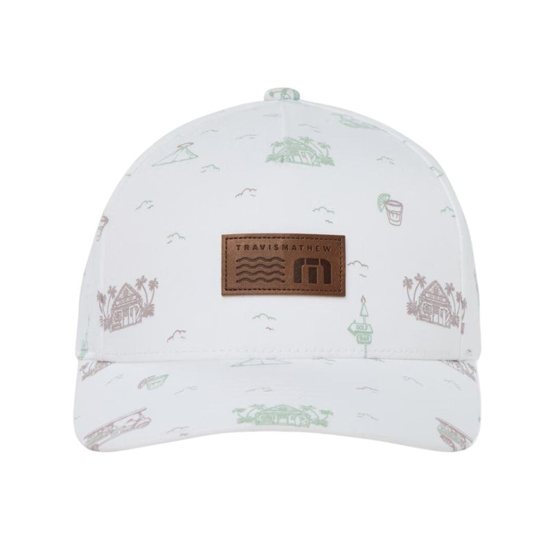 TravisMathew Men’s Tiki Mapes Snapback Hat WHITE OSFA