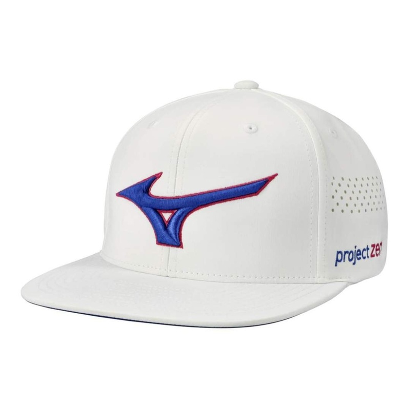 Mizuno Men’s Project Zero Tour Flat Snapback Hat 2023 WHITE OSFA