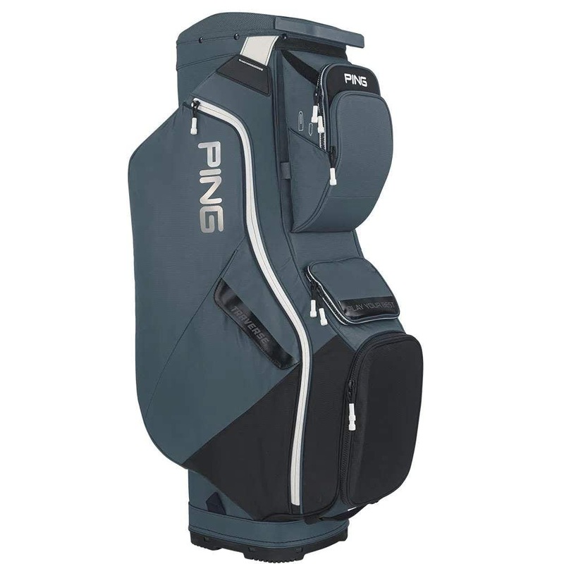 PING Traverse Cart Bag 2021 PLATINUM/NAVY/RED