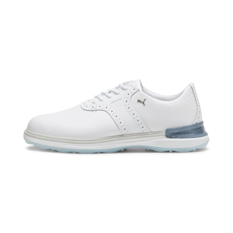 Puma Men’s Avant Spikeless Golf Shoe 24 – White/Ash Gray/Icy Blue WHITE/ASH GRAY/ICY BLUE 9.0 Medium