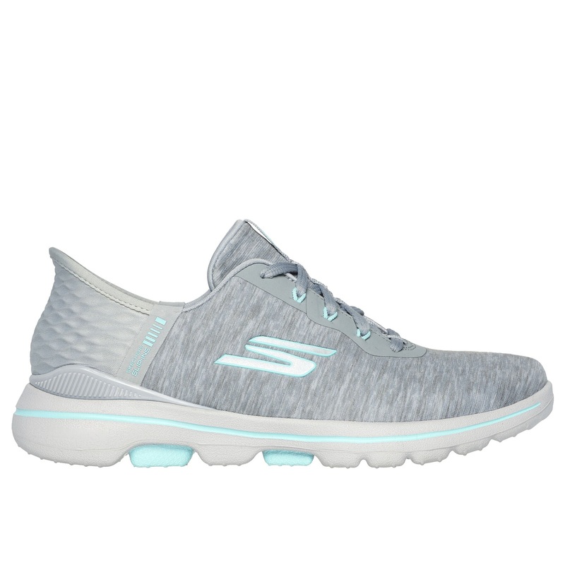 Skechers Women’s Slip-ins: GO GOLF WALK 5 Golf Shoe – Gray/Aqua GREY/AQUA 9.0 Medium