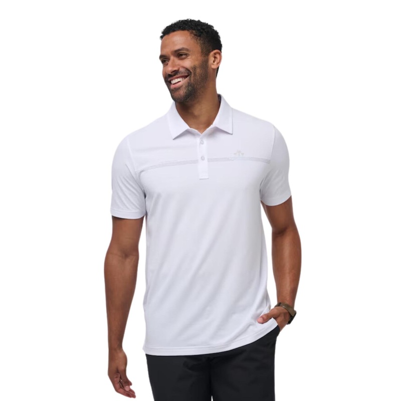 TravisMathew Men’s Bay Break Polo WHITE MD