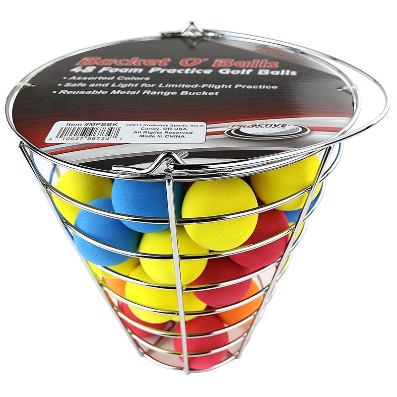 42 Foam Golf Balls in Bucket ASSORTED