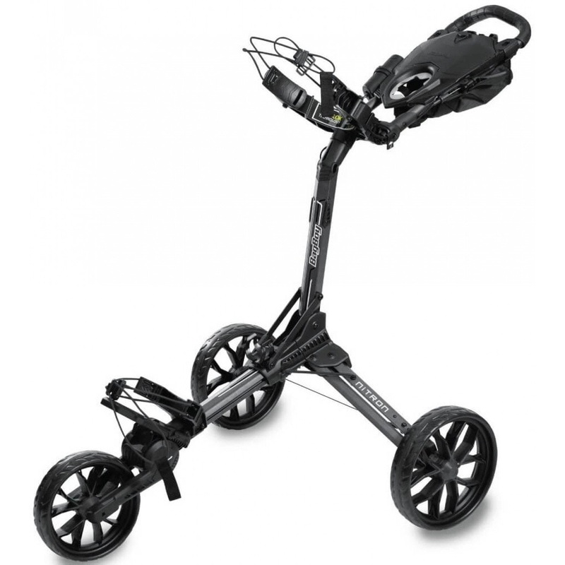 Bag Boy Nitron Auto-Open Push Cart GRAY/LIME