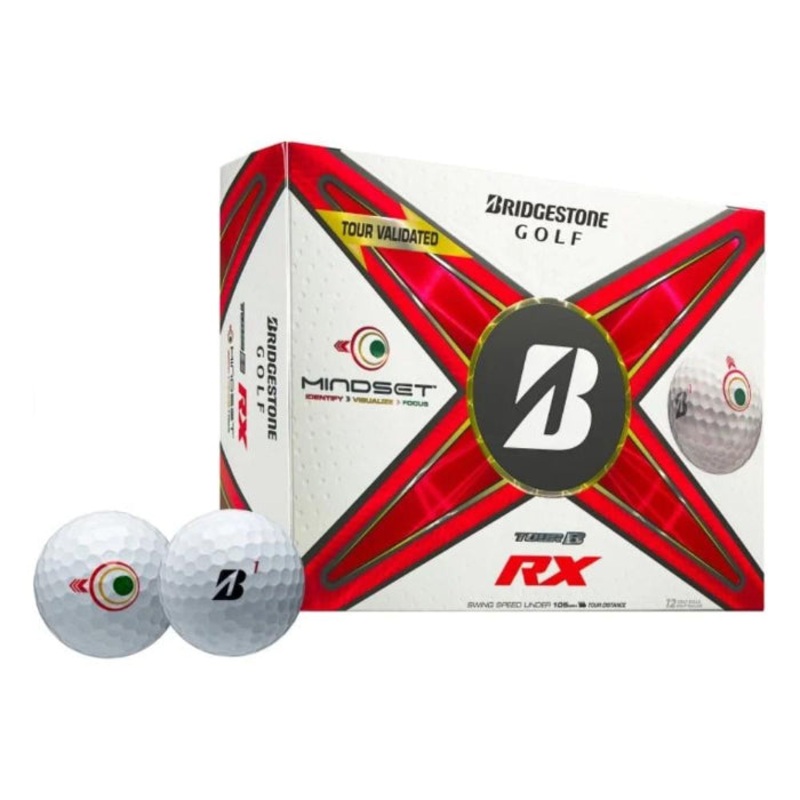 Bridgestone Tour B RX Mindset Golf Balls 2024 MINDSET-WHITE/RED BOX