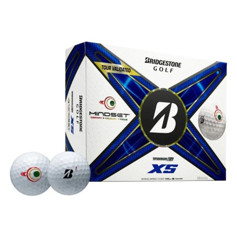 Bridgestone Tour B XS Mindset Golf Balls 2024 MINDSET-WHITE/BLUE BOX