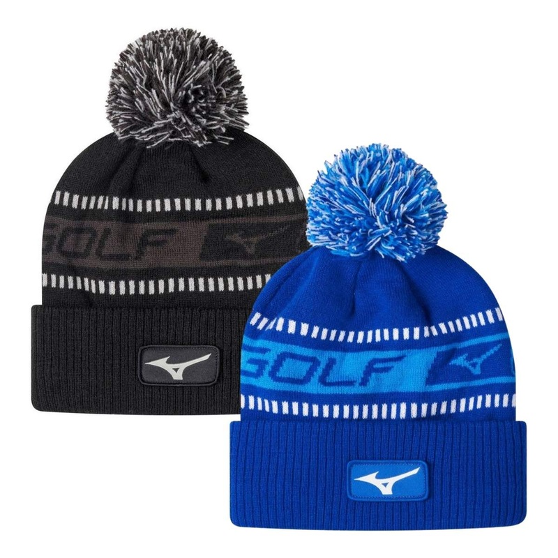 Mizuno Tour Knit Pom Winter Hat BLACK/CHARCOAL OSFA