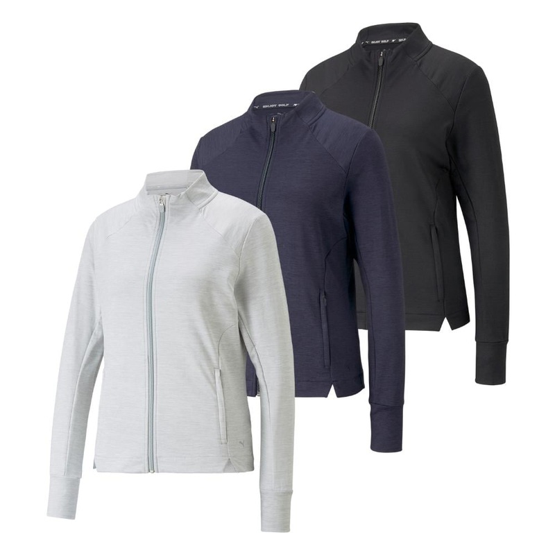 Puma Women’s Cloudspun Heather Full Zip Jacket 24 PUMA BLACK HEATHER S