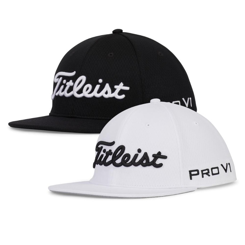 Titleist Men’s Tour Elite Flatbill Adjustable Hat 24 WHITE/BLACK