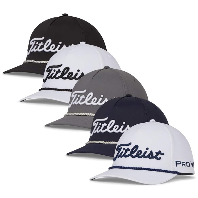 Titleist Men’s Tour Rope Adjustable Hat 2023 BLACK/WHITE