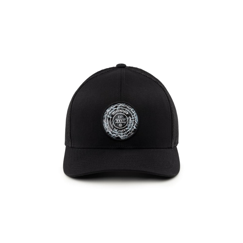 TravisMathew Men’s The Patch Floral Adjustable Hat 24 BLACK OSFA