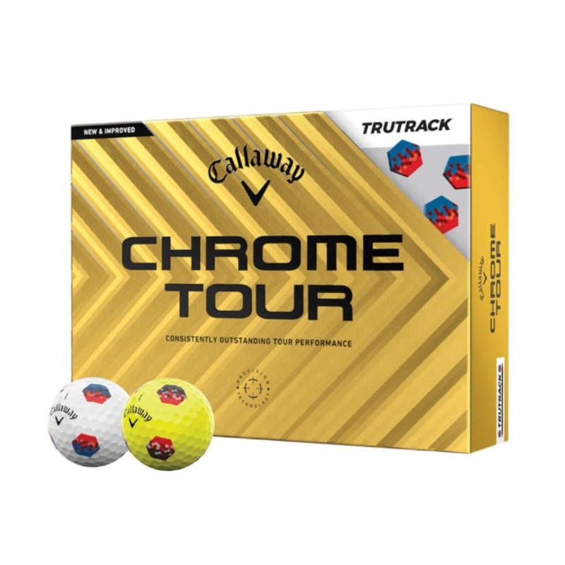 Callaway Chrome Tour TruTrack Golf Balls YELLOW TRUTRACK
