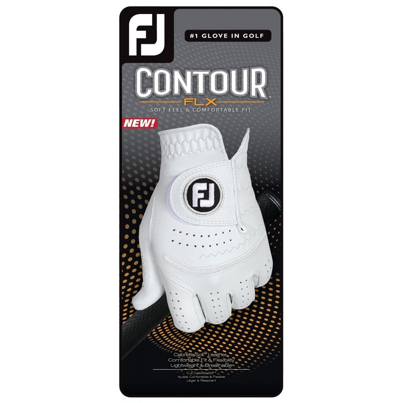 FootJoy Men’s Contour FLX Golf Glove WHT Left MD