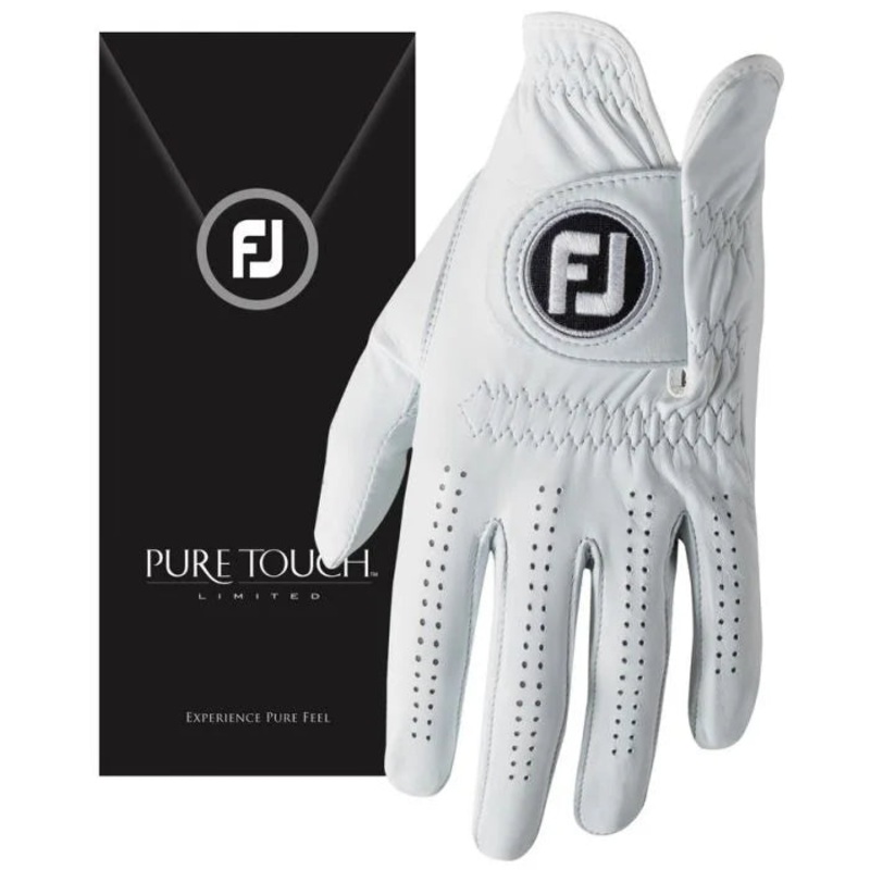 FootJoy Men’s Pure Touch Limited Golf Glove WHT Left S