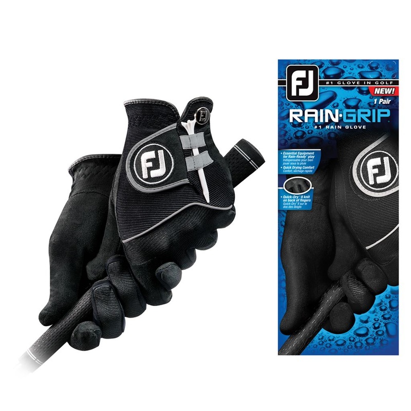 FootJoy Men’s RainGrip Golf Gloves BLK S