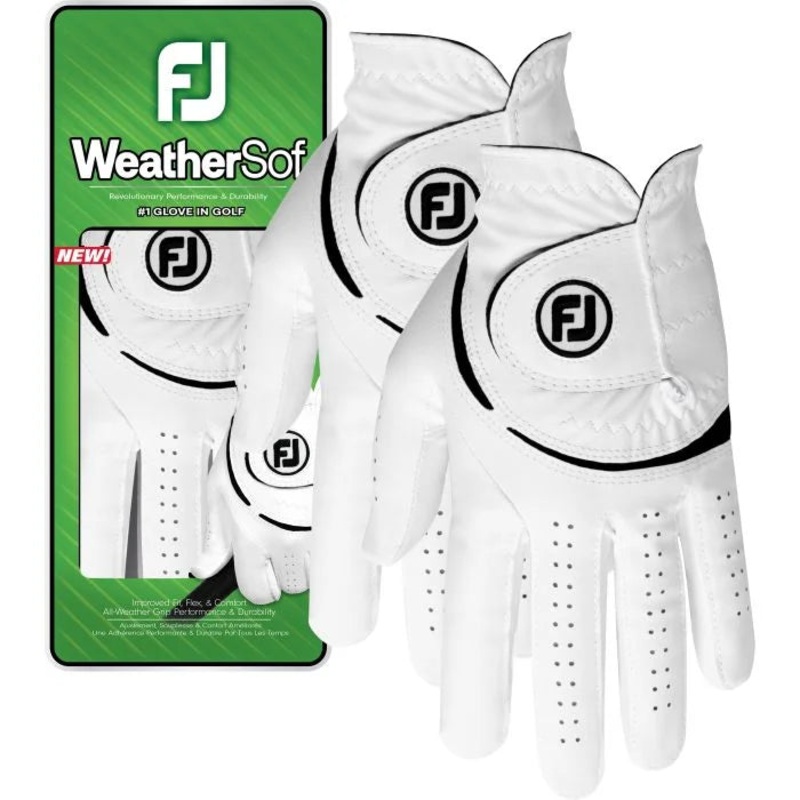 FootJoy Women’s WeatherSof Golf Glove 2 Pack WHT S