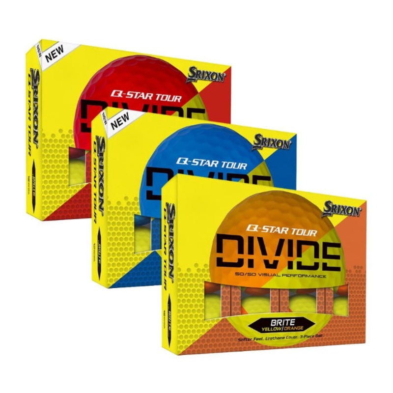 Srixon Q-Star Tour Divide Golf Balls ORANGE/YELLOW