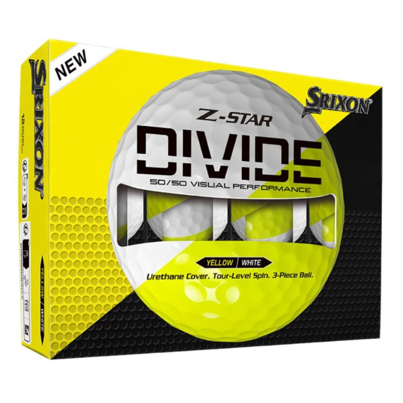 Srixon Z Star 9 Divide Golf Balls WHITE/YELLOW