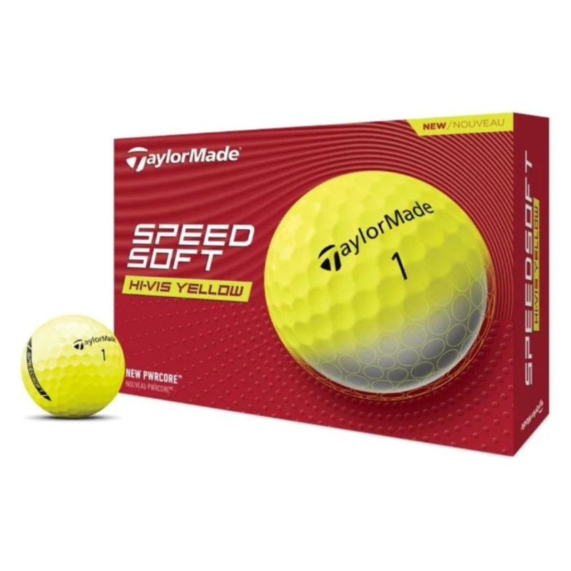TaylorMade SpeedSoft Golf Balls 24 – White YELLOW