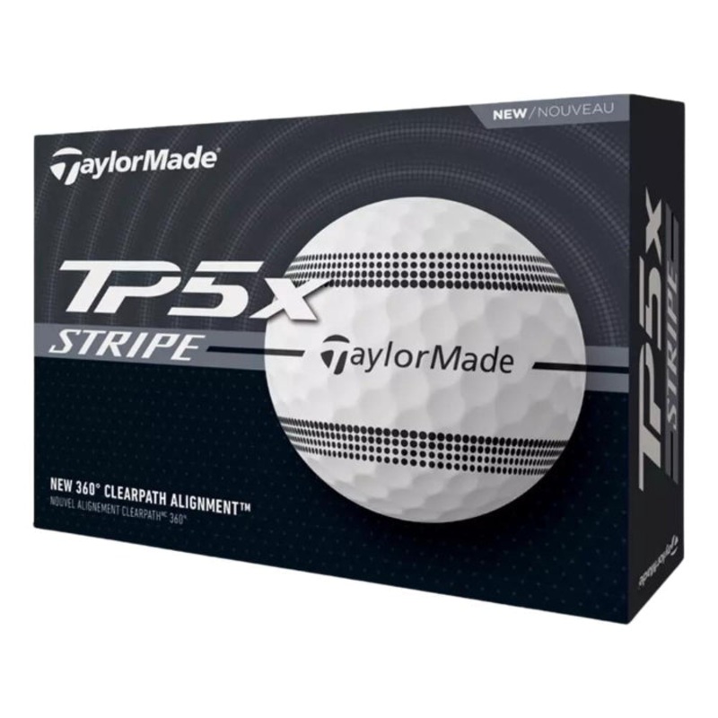 TaylorMade TP5x Stripe Golf Balls 24 CLEAR STRIPE ALIGNMENT