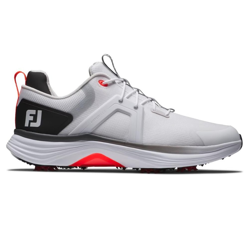 FootJoy Men’s Hyperflex Golf Shoes – White/Grey/Red 55469 WHITE/GREY/RED 9.0 Medium