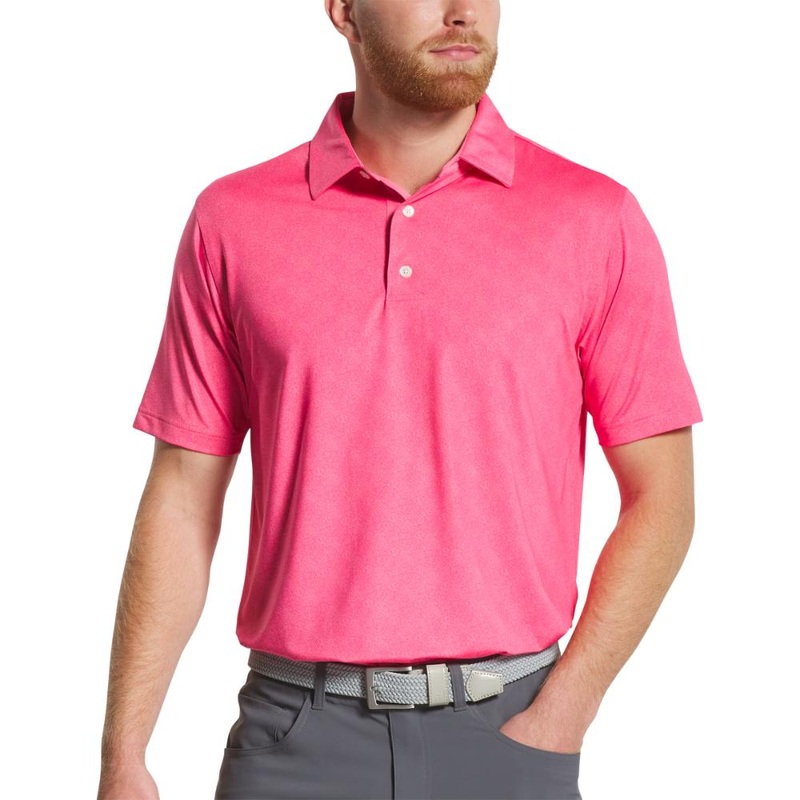 FootJoy Men’s Speckle Print Pink Lemonade Polo 25 PINK LEMONADE MD