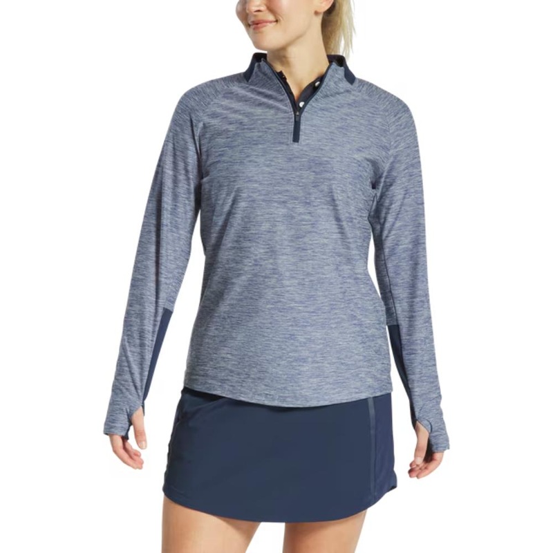 FootJoy Women’s Space Dye 1/4 Zip Navy Pullover 25 Navy S